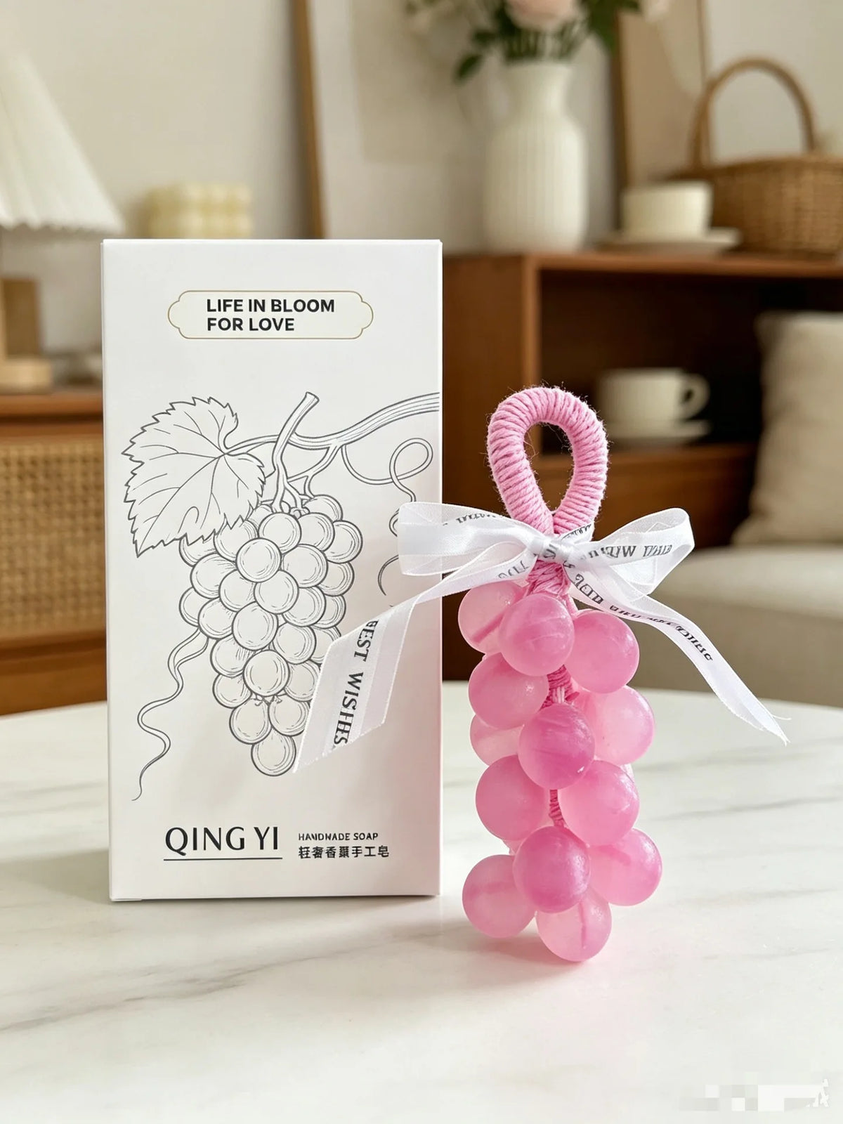 Grape Handmade Crystal Soap Natural DIY Grape Soap Fruit Aroma Scented Soap Gift For Home Fragrance Friend Gift With Box