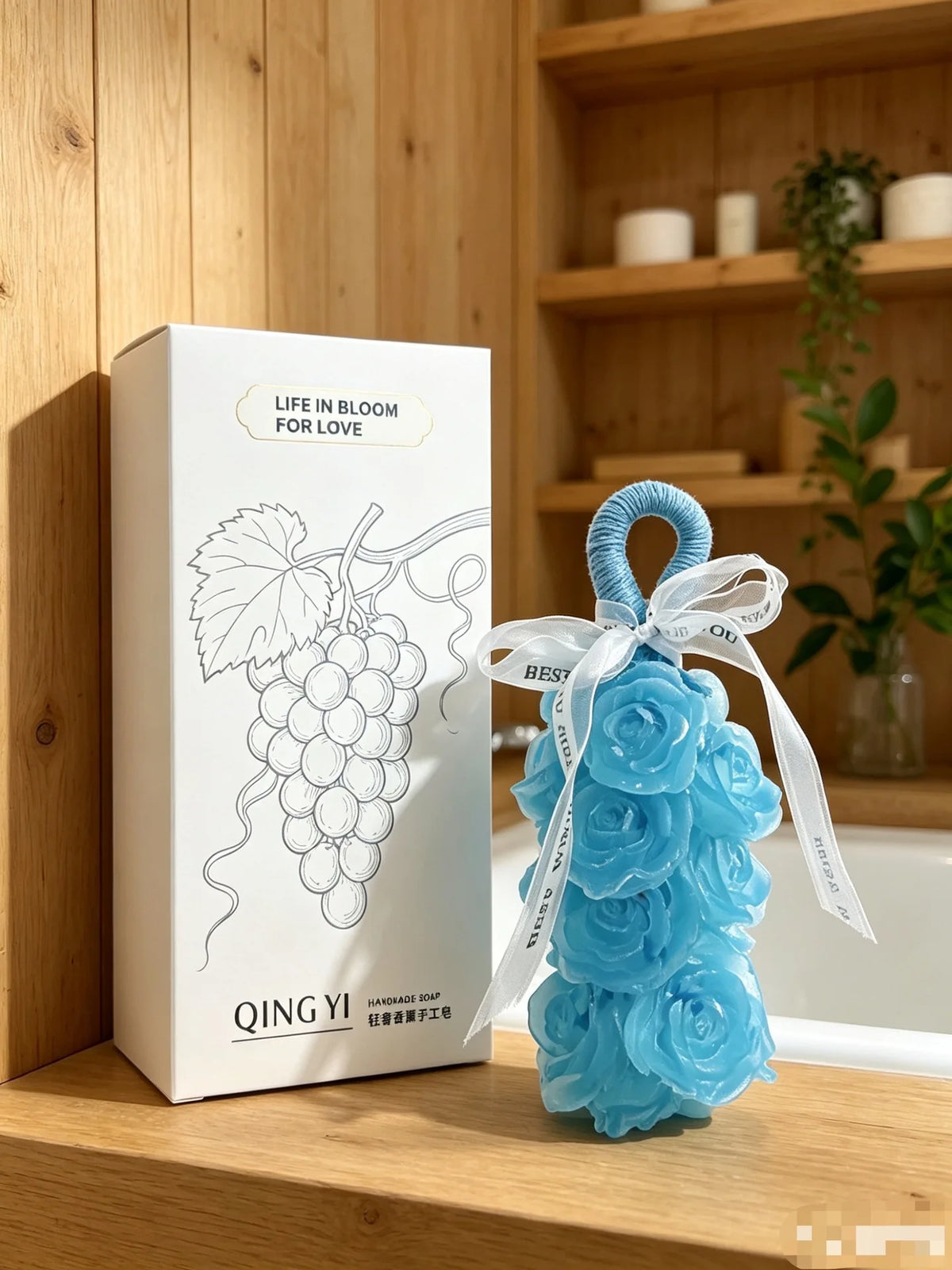 Grape Handmade Crystal Soap Natural DIY Grape Soap Fruit Aroma Scented Soap Gift For Home Fragrance Friend Gift With Box