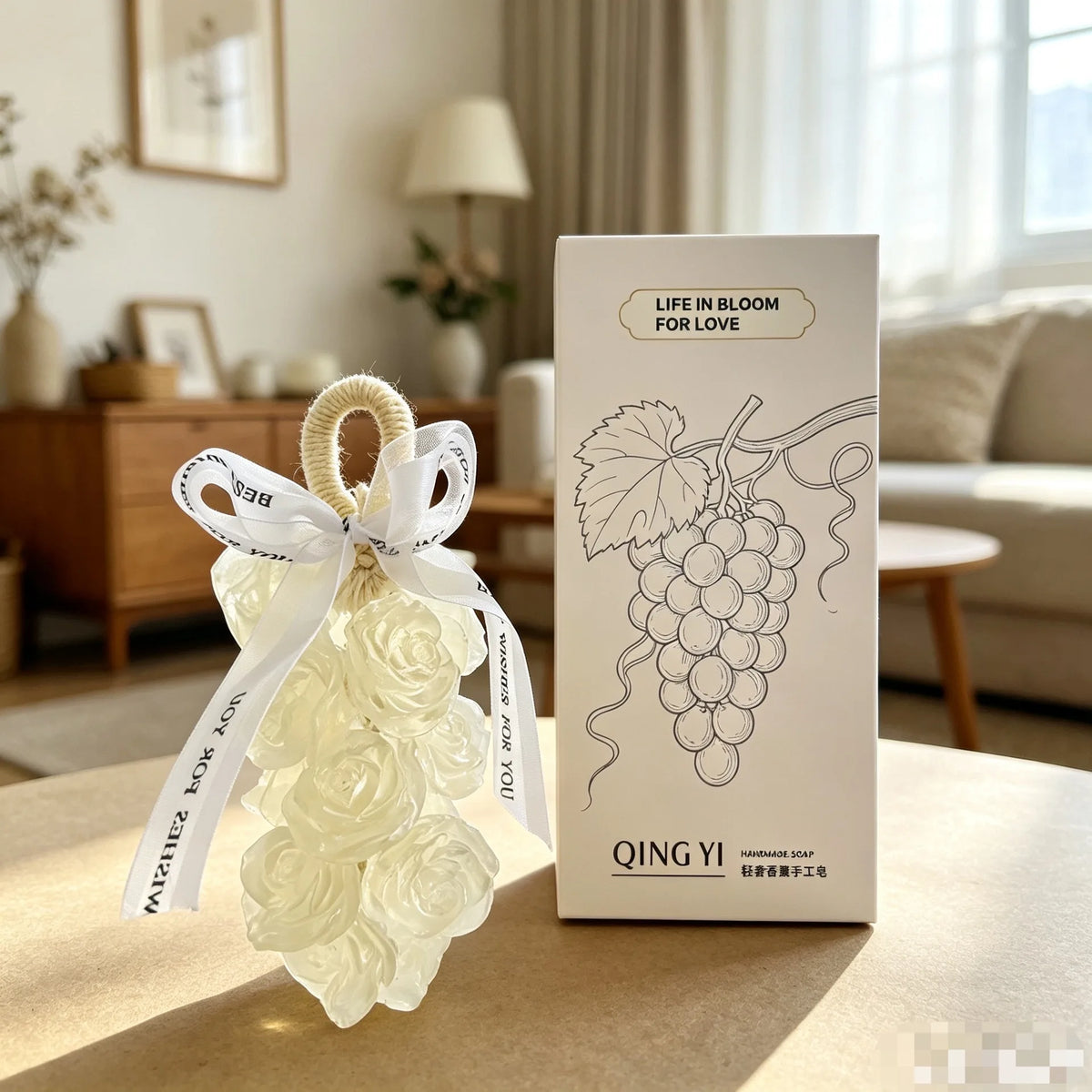 Grape Handmade Crystal Soap Natural DIY Grape Soap Fruit Aroma Scented Soap Gift For Home Fragrance Friend Gift With Box