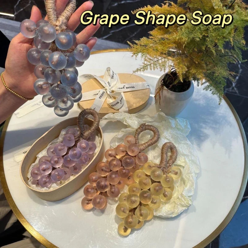 Grape Handmade Crystal Soap Natural DIY Grape Soap Fruit Aroma Scented Soap Gift For Home Fragrance Friend Gift With Box