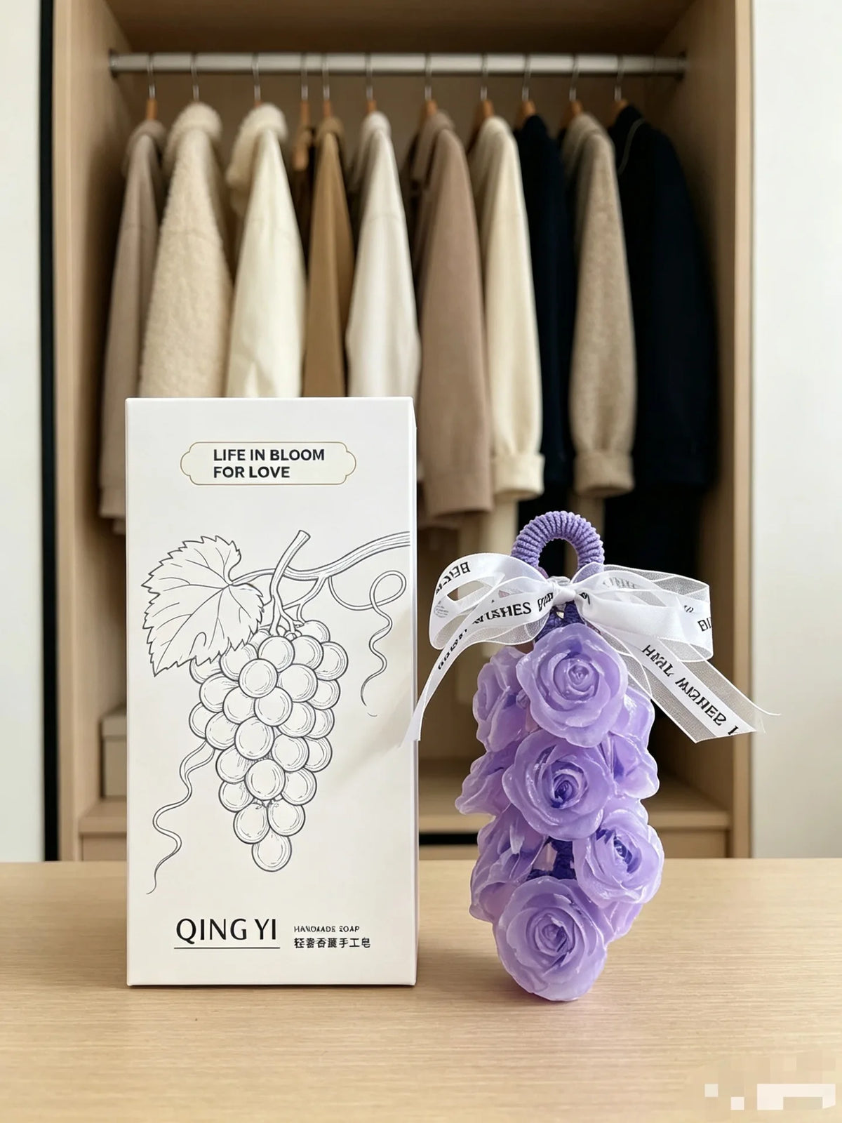 Grape Handmade Crystal Soap Natural DIY Grape Soap Fruit Aroma Scented Soap Gift For Home Fragrance Friend Gift With Box