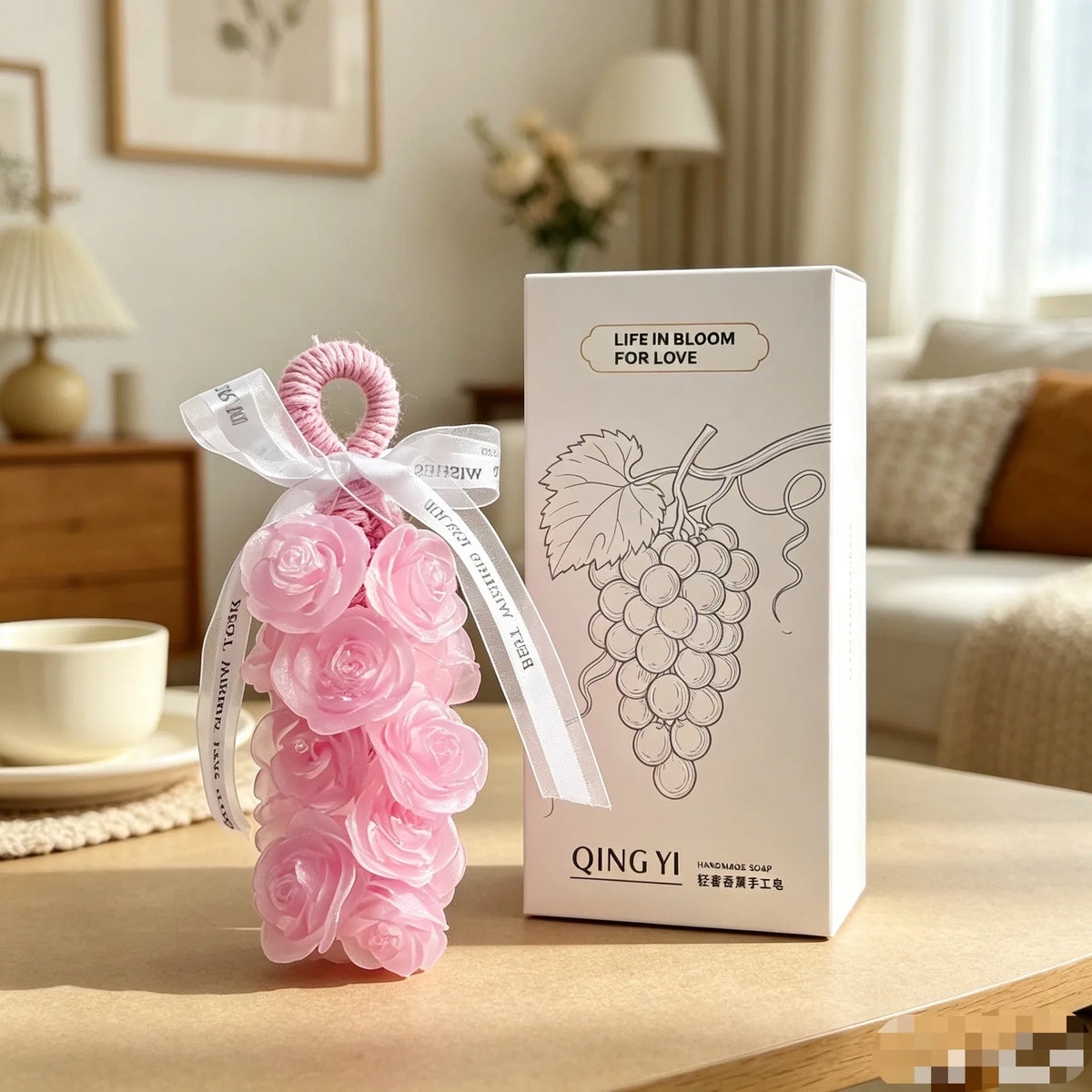 Grape Handmade Crystal Soap Natural DIY Grape Soap Fruit Aroma Scented Soap Gift For Home Fragrance Friend Gift With Box