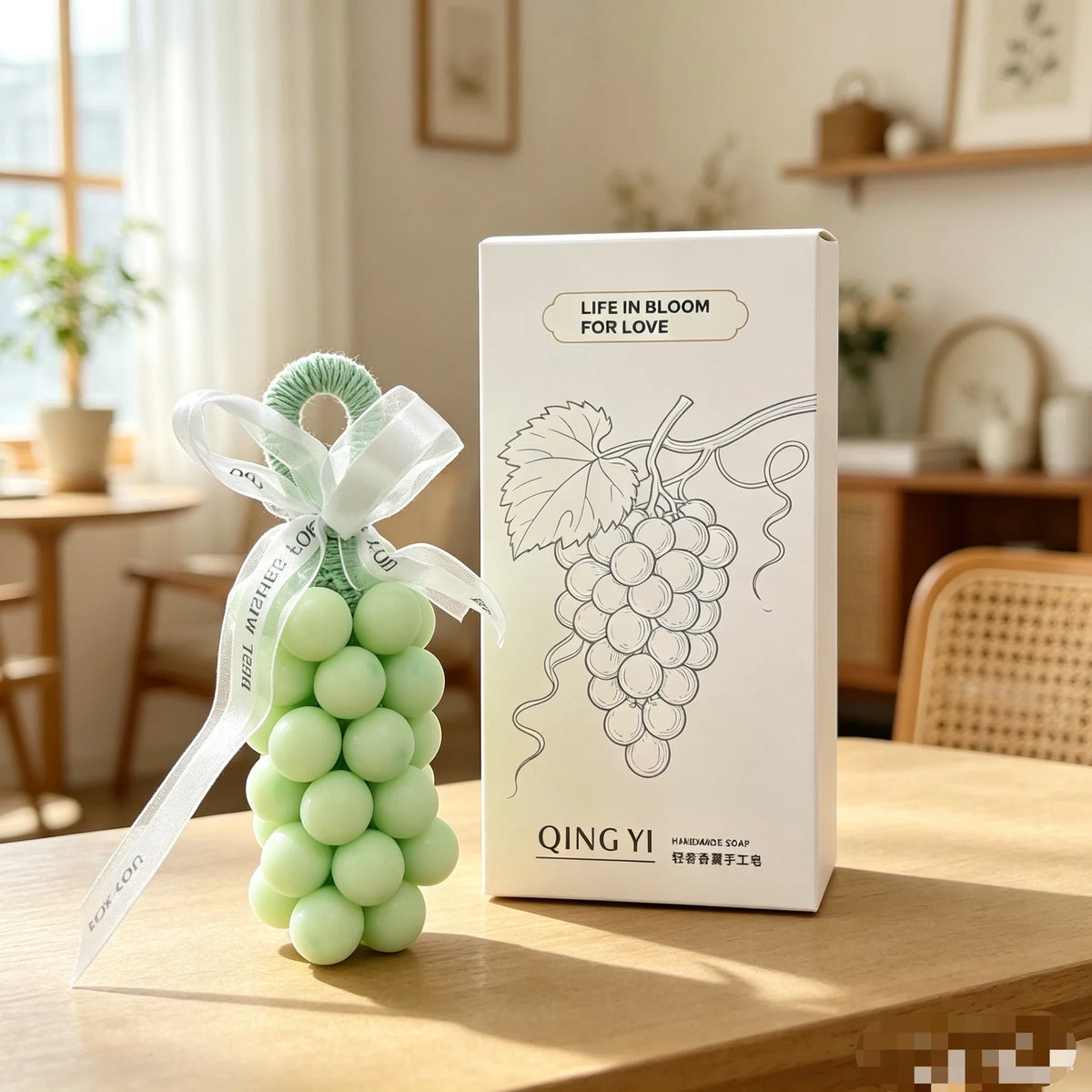 Grape Handmade Crystal Soap Natural DIY Grape Soap Fruit Aroma Scented Soap Gift For Home Fragrance Friend Gift With Box