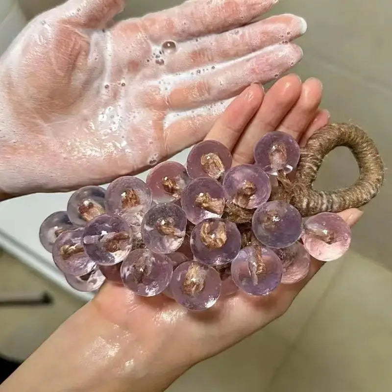 DIY Handmade Soap Crystal Grape Transparent String Simulated Handmade Soap New Style Transparent Soap Crystal Grape Soap