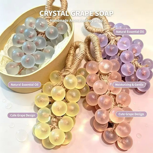 DIY Handmade Soap Crystal Grape Transparent String Simulated Handmade Soap New Style Transparent Soap Crystal Grape Soap