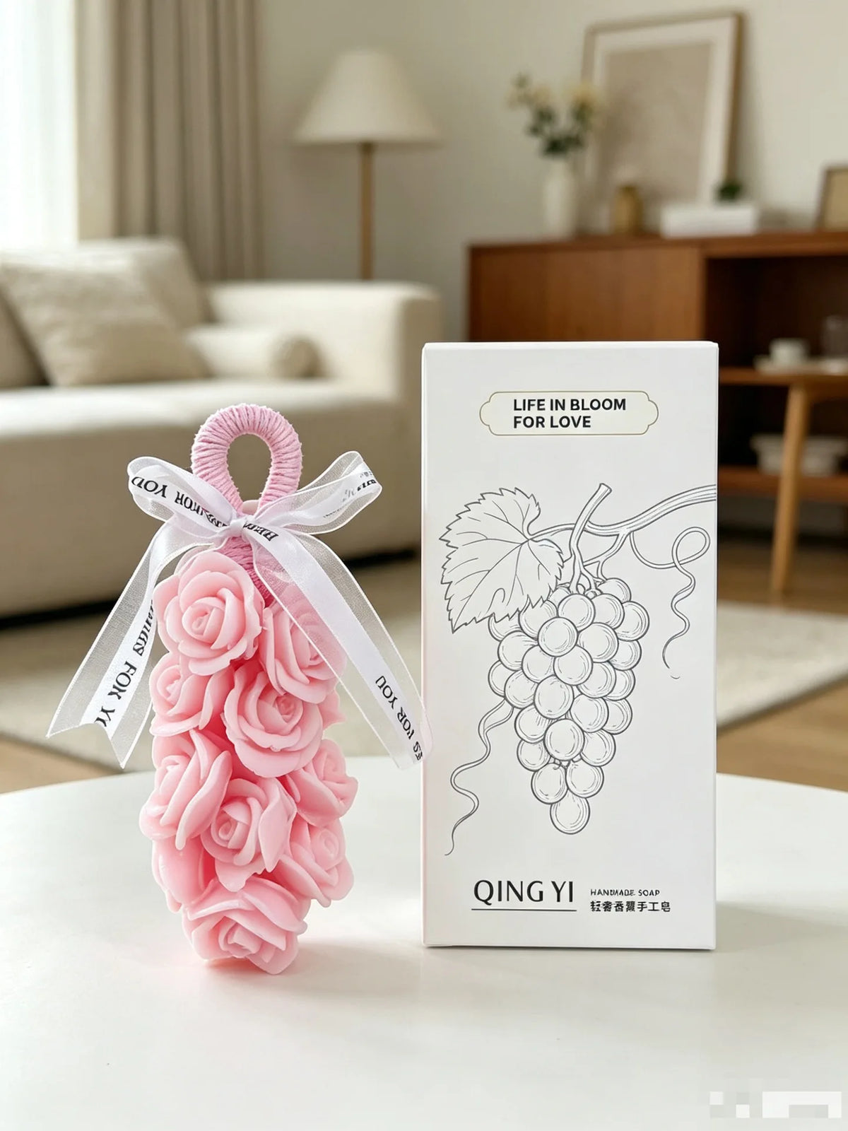 Grape Handmade Crystal Soap Natural DIY Grape Soap Fruit Aroma Scented Soap Gift For Home Fragrance Friend Gift With Box
